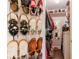 Well-organized closet with shoe rack and hanging clothes at 512 E Gore St, Orlando, FL 32806