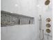 Elegant shower with a niche and rainfall shower head at 5390 Nw 43Rd St, Ocala, FL 34482