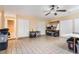 Large workshop area with ample storage and workbenches at 8045 Happy Trl, Kissimmee, FL 34747