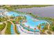 Aerial view of large resort pool and surrounding amenities at 8153 Surf St, Kissimmee, FL 34747