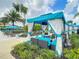 Relaxing poolside cabanas with comfy seating at 8153 Surf St, Kissimmee, FL 34747