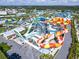 Aerial view of vibrant waterpark with slides at 8153 Surf St, Kissimmee, FL 34747