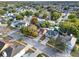 Aerial view showcasing a house with a pool in a residential neighborhood at 942 Beresford Way, Lake Mary, FL 32746