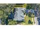 Top-down view of single Gathering home with a large backyard and pool at 960 Manchester Ave, Oviedo, FL 32765