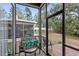 Cozy screened porch with seating and backyard view at 2705 Grantham Ct, Orlando, FL 32835