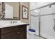 Bathroom with a walk-in shower and modern vanity at 5599 Sw 92Nd Avenue Rd, Ocala, FL 34481