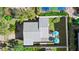 Top-down view of home with deck and backyard at 830 Garfish Ave, New Smyrna Beach, FL 32169