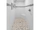 Large walk-in shower with pebble floor and built-in seat at 830 Garfish Ave, New Smyrna Beach, FL 32169