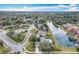 Aerial view of lakefront homes and landscape at 278 Eaglet Way, Lake Mary, FL 32746