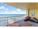 Relaxing balcony with ocean views and comfortable seating at 2901 S Atlantic Ave # 702, Daytona Beach, FL 32118