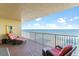 Relaxing balcony with ocean view and comfortable seating at 2901 S Atlantic Ave # 702, Daytona Beach, FL 32118