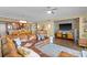 Spacious living room with leather furniture and ocean views at 2901 S Atlantic Ave # 702, Daytona Beach, FL 32118