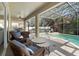 Relaxing screened-in pool area with patio furniture at 346 Calliope St, Ocoee, FL 34761