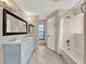 Bathroom with double vanity and large mirror at 388 Westwind Ct, Lake Mary, FL 32746