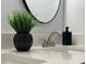 Modern bathroom vanity with sleek fixtures and a stylish plant at 4010 Winderlakes Dr, Orlando, FL 32835
