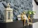 Modern fireplace mantel with decorative accents at 4010 Winderlakes Dr, Orlando, FL 32835