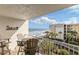 Balcony with ocean view and seating for two at 4175 S Atlantic Ave # 4070, New Smyrna Beach, FL 32169