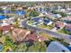 Aerial view of neighborhood with lake nearby at 626 Brookfield Loop, Lake Mary, FL 32746