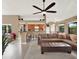Open concept living room with kitchen and breakfast bar visible at 626 Brookfield Loop, Lake Mary, FL 32746