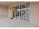 Private patio with sliding glass doors at 8307 Fontera Dr, Davenport, FL 33896