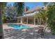 This backyard offers a private pool, covered patio, and a tranquil retreat for relaxation and entertainment at 9501 Hempel Cove Blvd, Windermere, FL 34786