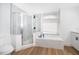 Updated bathroom with a large walk-in shower and modern fixtures at 245 Heronwood Cir, Deltona, FL 32725