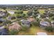 Wide aerial view showcasing the home's location in a quiet neighborhood at 1395 Legendary Blvd, Clermont, FL 34711