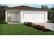 One-story home with attached garage, landscaping, and a covered porch at 3864 Giorgio Dr, Winter Haven, FL 33884