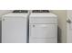 Modern laundry room includes a white Whirlpool washing machine and dryer at 5003 Railroad Vine Aly, Winter Garden, FL 34787