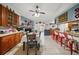 Bright kitchen with a dining area and fireplace at 5535 Long Lake Dr, Orlando, FL 32810