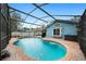 Inviting screened pool with brick patio and spacious backyard at 5535 Long Lake Dr, Orlando, FL 32810