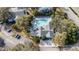 Community pool and spa from an aerial view at 731 Sugar Bay Way # 103, Lake Mary, FL 32746