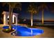 Night view of a luxurious pool and spa at 9122 Bay Point Dr, Orlando, FL 32819