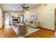 Cozy living room with hardwood floors and fireplace at 1720 Overlook Rd, Longwood, FL 32750