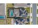 Aerial view of a house with a pool and solar panels at 17584 Saw Palmetto Ave, Clermont, FL 34714