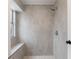 Large walk-in shower with gray tile and built-in bench at 2201 Kentucky Derby Dr, Orlando, FL 32825