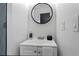 Small bathroom with vanity, mirror, and modern fixtures at 2540 Albany Dr, Kissimmee, FL 34758