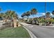 Entrance to St. James Park with palm trees and brick pillars at 2540 Albany Dr, Kissimmee, FL 34758