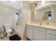 Simple bathroom with a shower/tub combo and updated vanity at 2556 Antlia Dr, Orlando, FL 32828