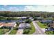 Aerial view of a house on a canal with neighboring houses at 26608 Bermuda Dr, Tavares, FL 32778