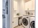 Efficient laundry room featuring modern appliances, storage cabinets and a folding area at 2950 Timber Hawk Cir, Ocoee, FL 34761