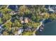 House and surrounding area from above, near the lake at 4108 Downeast Ln, Windermere, FL 34786