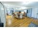 Cozy kitchen with light blue cabinets and a breakfast bar at 883 Montrose Ave, Orange City, FL 32763