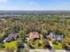 Aerial view of a residential area showing a single-Gathering home with solar panels at 10 Broadwater Dr, Ormond Beach, FL 32174