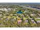 Aerial view showing home's location in a residential community near a river at 10 Broadwater Dr, Ormond Beach, FL 32174