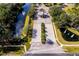 Aerial view of gated community entrance and landscaping at 1458 Foxtail Dr, Lake Mary, FL 32746