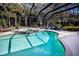 Screened pool and spa with ample lounge space at 1458 Foxtail Dr, Lake Mary, FL 32746