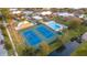 Overhead shot of community features two tennis courts, pool, and convenient parking at 5368 Elm Ct # 354, Orlando, FL 32811