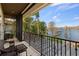 Private balcony offering stunning lake and dock views at 9213 Foxhall Ct, Orlando, FL 32819