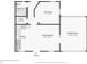 Floor plan showing bedroom, bathroom, kitchen, and dining room at 106 Cardinal Dr # D, Ormond Beach, FL 32176